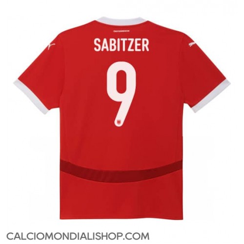 Maglie da calcio Austria Marcel Sabitzer #9 Prima Maglia Europei 2024 Manica Corta